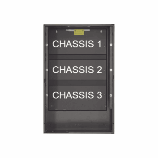 Gabinete De 3 Niveles, Serie EQ, Color Negro. EQBB-C4
