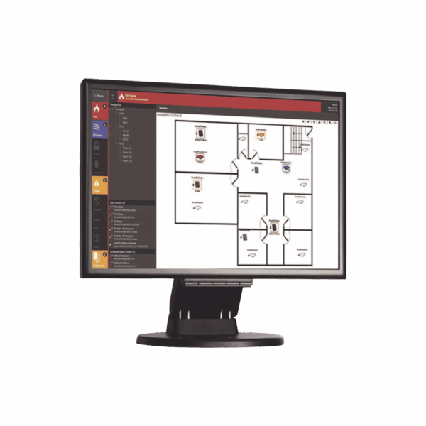 MON-24LCDW-TS Monitor LED HD, 24 pulgadas, Listado UL, Pantalla Táctil, Bocinas Integradas, para Estación ONYXWorks de NOTIFIER
